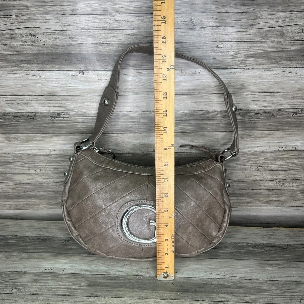 Vintage Guess Shoulder Bag Womens Stitched Quilted Hobo Y2K Chunky G Purse